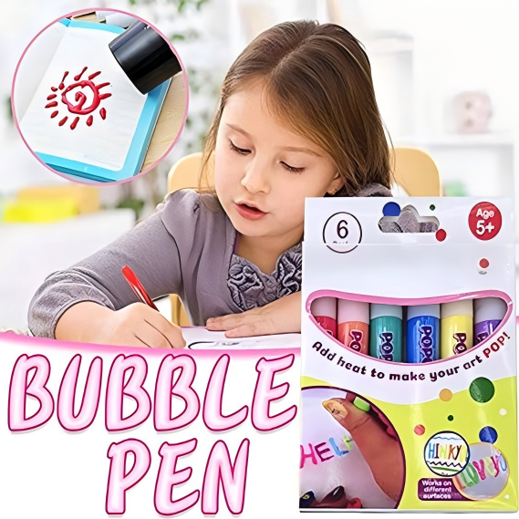 🎨 MAGIC 3D PUFFY PENS · 6 COLORS