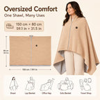 ⏳🔥50% OFF Last Day! USB Wearable Heated Shawl Blanket, Portable Warm Wrap for Office, Home & Travel