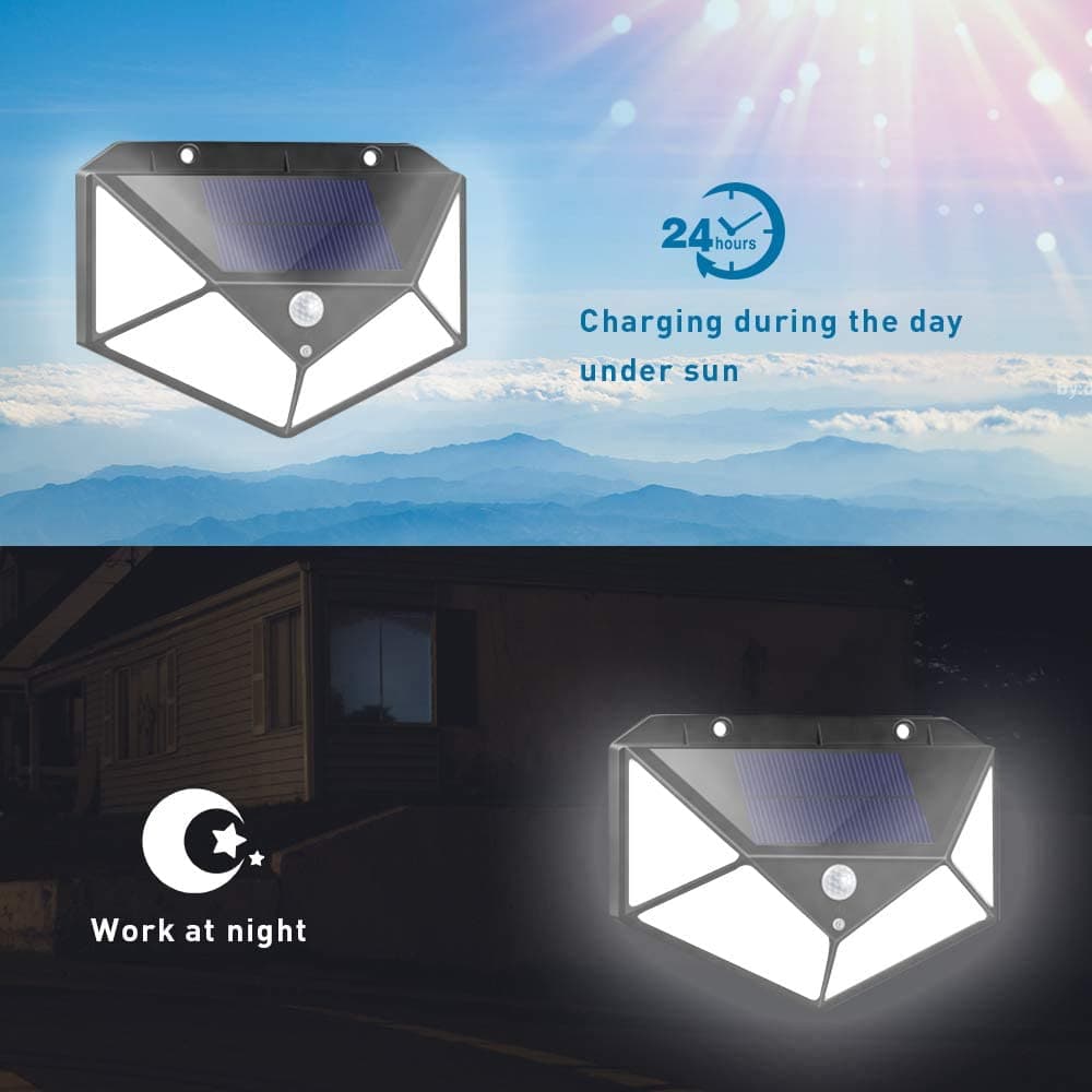 ☀️Special Offer! Motion Activated Solar Outdoor Wall Light, 270° Wide Angle Solar Security Light, Waterproof LED Solar Lamp for Garden, Yard, Garage & Patio