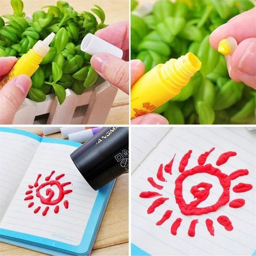 🎨 MAGIC 3D PUFFY PENS · 6 COLORS