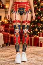 🎄 Funny Christmas Yoga Leggings – Soft Stretch Polyester, 10 Holiday Prints