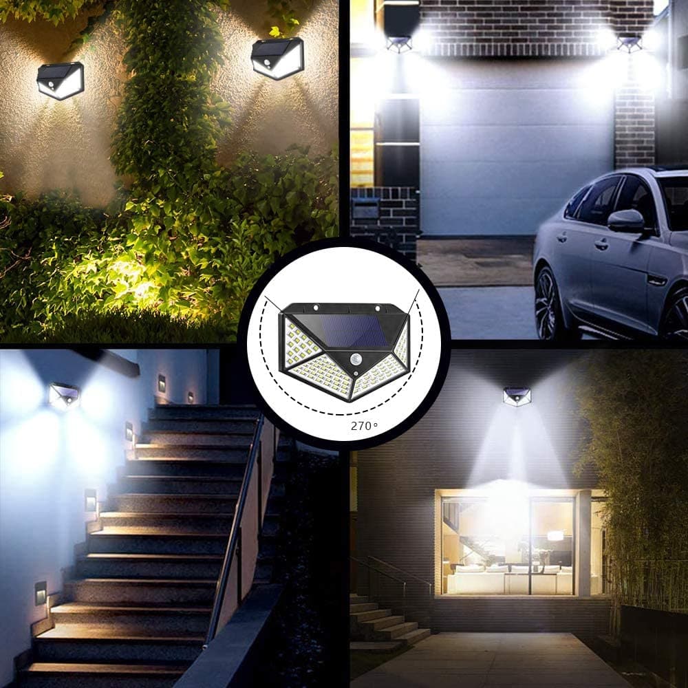 ☀️Special Offer! Motion Activated Solar Outdoor Wall Light, 270° Wide Angle Solar Security Light, Waterproof LED Solar Lamp for Garden, Yard, Garage & Patio