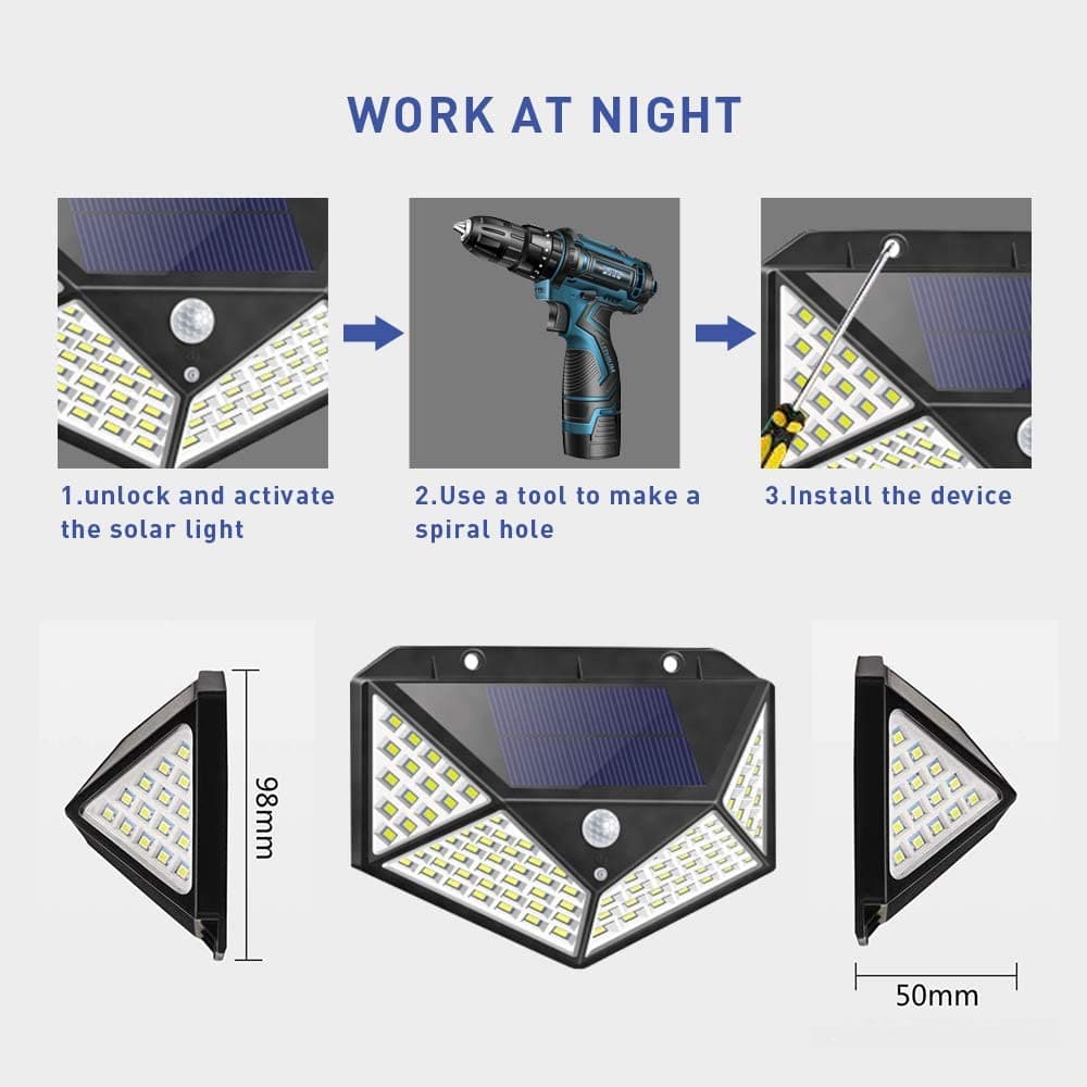 ☀️Special Offer! Motion Activated Solar Outdoor Wall Light, 270° Wide Angle Solar Security Light, Waterproof LED Solar Lamp for Garden, Yard, Garage & Patio