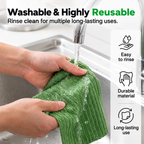 Fed Up With Flimsy Disposable Wipes? Tearable Microfiber Cleaning Roll, Reusable & Great At Cutting Tough Grease