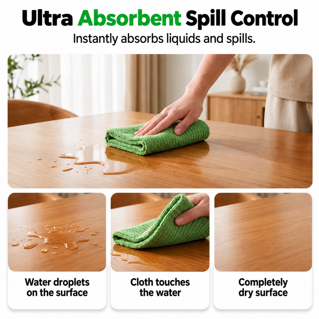 Fed Up With Flimsy Disposable Wipes? Tearable Microfiber Cleaning Roll, Reusable & Great At Cutting Tough Grease