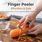Stainless Steel Finger Peeler For Easy Fruit And Vegetable Peeling In The Kitchen
