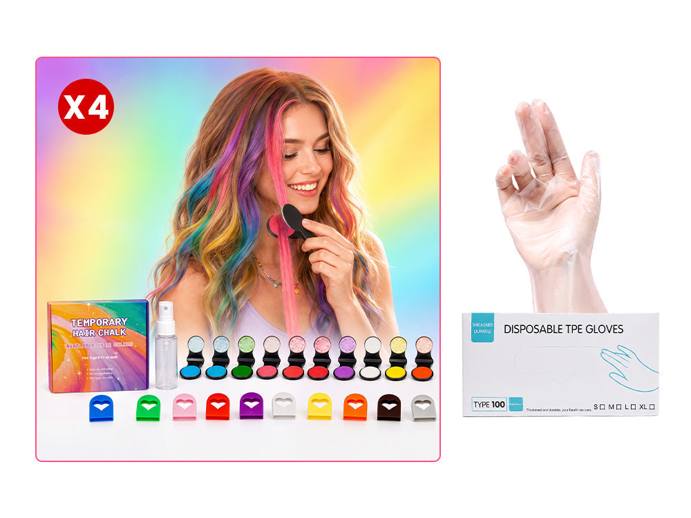 🌈 Want Fun Hair Color Without Damage? 12-Color Temporary Hair Chalk Set