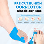 🩹Pre-Cut Bunion Kinesiology Tape for Bunion Relief | Portable, Stretchable Tape for Daily Wear, Sports & Long Walking