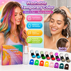 🌈 Want Fun Hair Color Without Damage? 12-Color Temporary Hair Chalk Set