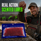 ⏰Buy 3  Get 2 Free 🔥 Simulation Earthworm Soft Fishing Lures Shrimp Scented Artificial Worm Baits for Freshwater and Saltwater Pack of 50 or 100