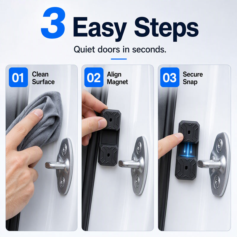 🎁Handy Auto Accessory Gift! Magnetic Door Buffer Pads, Stop Slam Noise & Dents