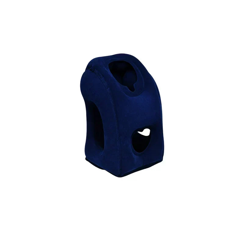 ✈️ Inflatable Travel Pillow | 360° Support – Soft Flocking, Quick Inflate, Compact