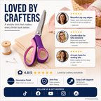 ✂️ LIMITED TIME | 38% OFF! Multipurpose Pinking Shears, Serrated Fabric Scissors