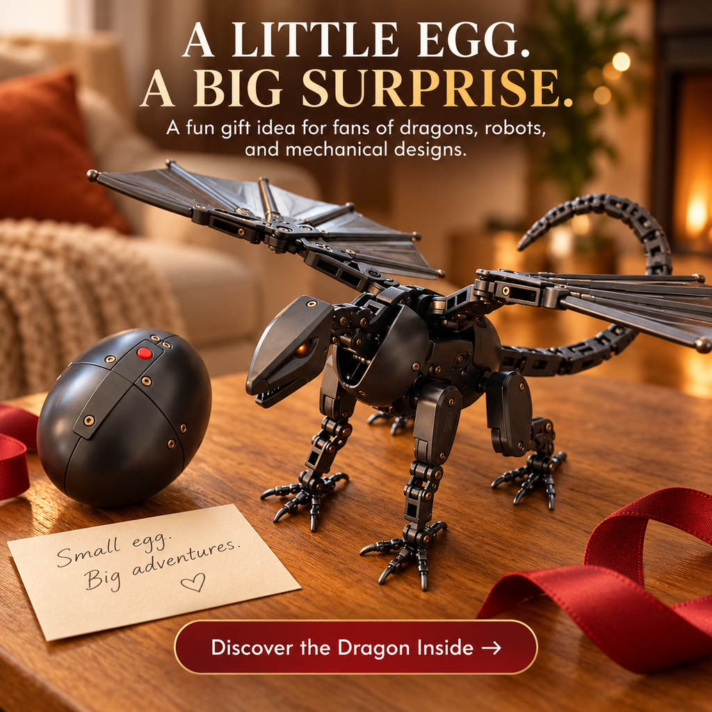🔥Limited-Time 39% OFF! DragonMorph – Egg to Dragon Transforming Mechanical Toy | Cool Interactive Fidget Toy for Boys & Girls