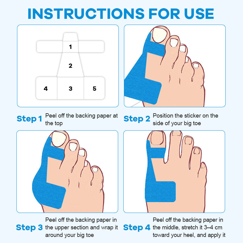 🩹Pre-Cut Bunion Kinesiology Tape for Bunion Relief | Portable, Stretchable Tape for Daily Wear, Sports & Long Walking