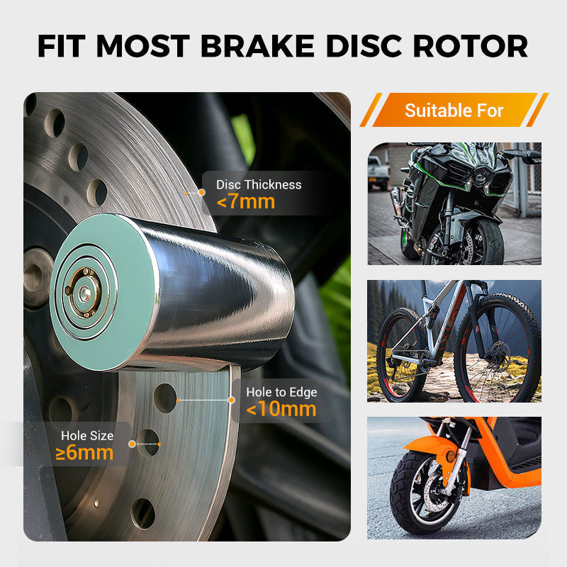 Scared Of Your Bike Getting Stolen? Heavy-Duty Steel Disc Brake Lock, Secure Anti-Theft Protection For Motorcycles & Scooters