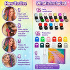 🌈 Want Fun Hair Color Without Damage? 12-Color Temporary Hair Chalk Set