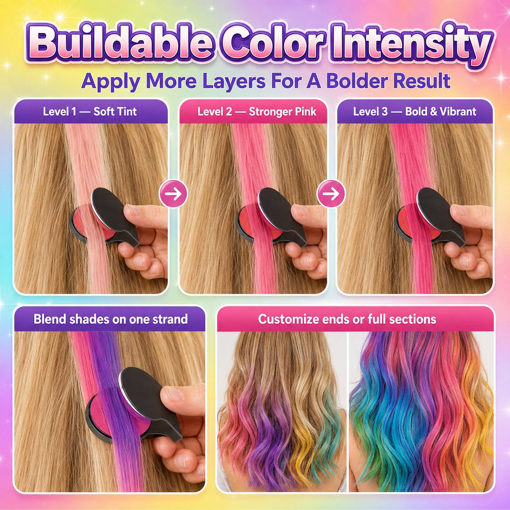 🌈 Want Fun Hair Color Without Damage? 12-Color Temporary Hair Chalk Set