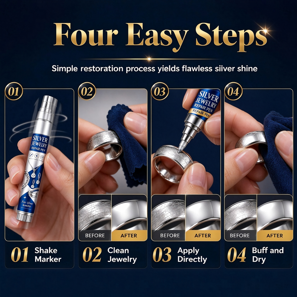 Jewelry Scratch Repair And Touch-up Pen – Easy DIY Scuff Cover, Restore Shine for Rings, Bracelets & Necklaces
