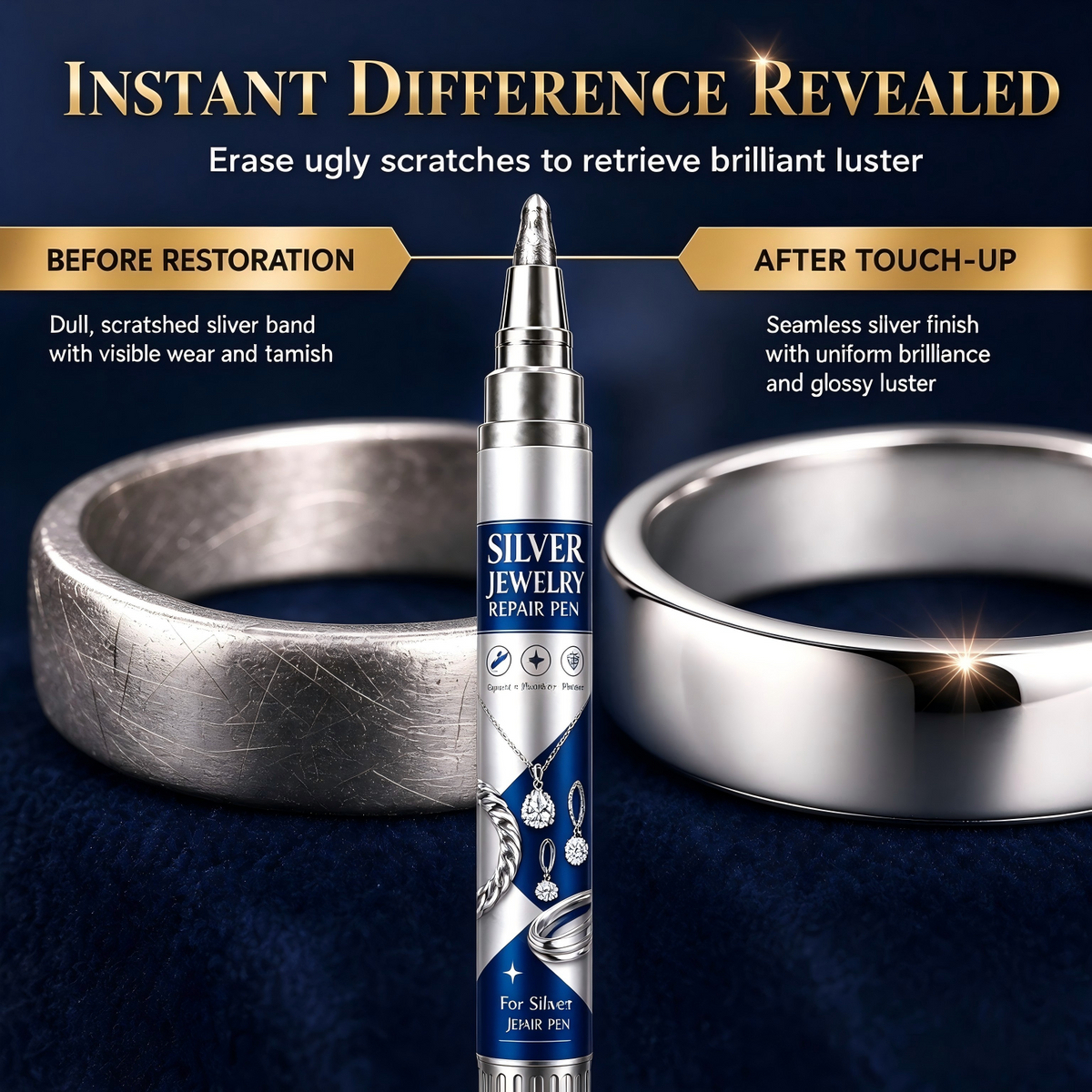 Jewelry Scratch Repair And Touch-up Pen – Easy DIY Scuff Cover, Restore Shine for Rings, Bracelets & Necklaces