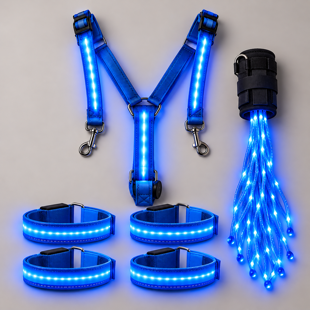 LED Horse Night Riding Lights – Full-Body Glow Kit, 12 Light Modes, Boost Visibility for Night Horseback Riding