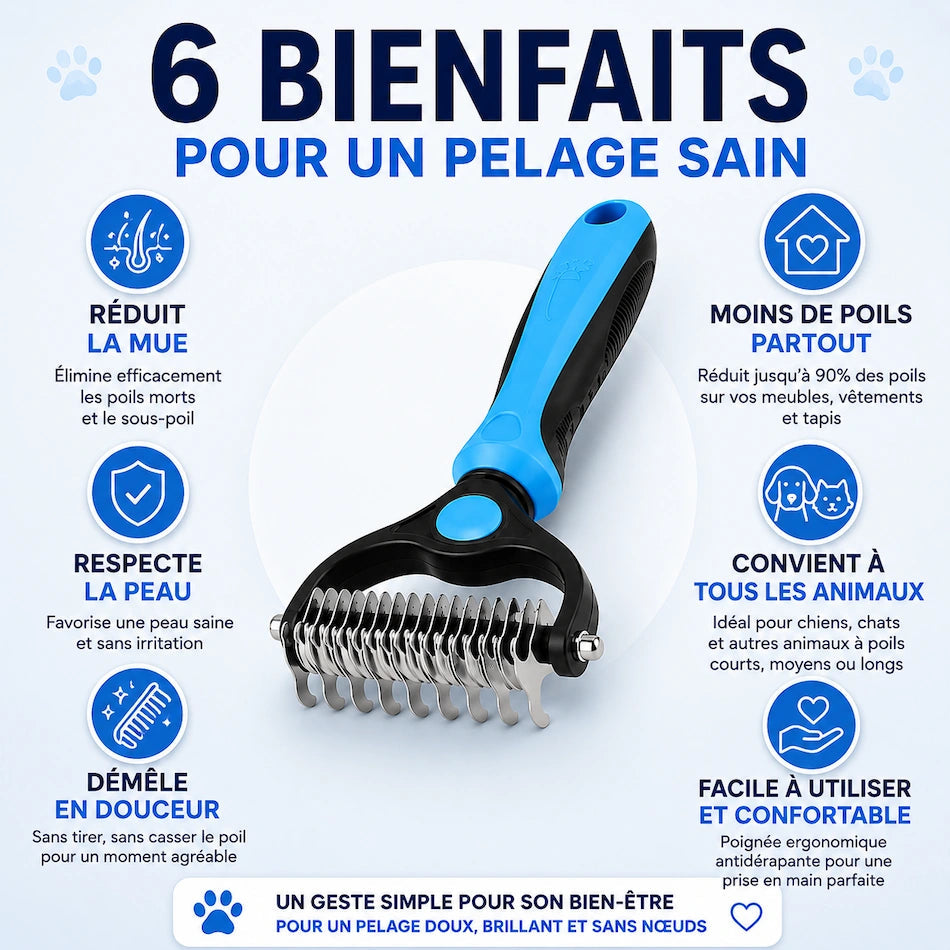 🐱 Tired of Pet Fur Everywhere? Exovella Deshedding Brush, Pain-Free Fur Removal