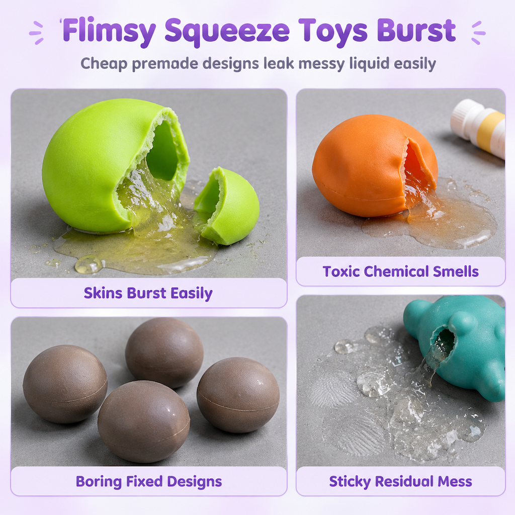 ✨Top Kid Craft Gift – DIY Squeeze Ball Making Kit, Customizable Sparkly Squeeze Balls for Party & Sensory Play