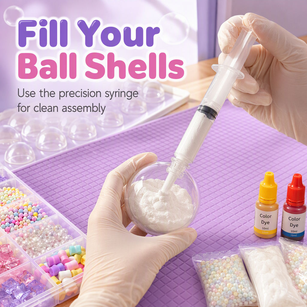 ✨Top Kid Craft Gift – DIY Squeeze Ball Making Kit, Customizable Sparkly Squeeze Balls for Party & Sensory Play