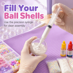 ✨Top Kid Craft Gift – DIY Squeeze Ball Making Kit, Customizable Sparkly Squeeze Balls for Party & Sensory Play