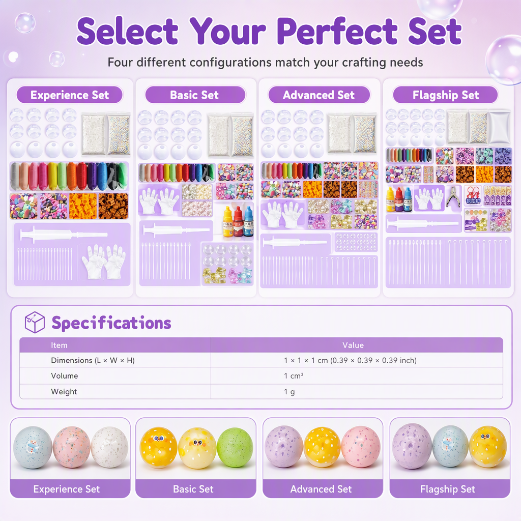 ✨Top Kid Craft Gift – DIY Squeeze Ball Making Kit, Customizable Sparkly Squeeze Balls for Party & Sensory Play