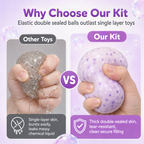 ✨Top Kid Craft Gift – DIY Squeeze Ball Making Kit, Customizable Sparkly Squeeze Balls for Party & Sensory Play