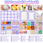 ✨Top Kid Craft Gift – DIY Squeeze Ball Making Kit, Customizable Sparkly Squeeze Balls for Party & Sensory Play