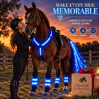 LED Horse Night Riding Lights – Full-Body Glow Kit, 12 Light Modes, Boost Visibility for Night Horseback Riding