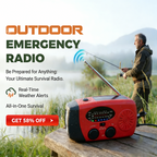 ⚠️When Power Goes Out, Stay Connected! Portable Solar Hand Crank Emergency Radio with Weather Alerts & Phone Charger
