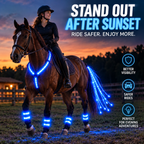 LED Horse Night Riding Lights – Full-Body Glow Kit, 12 Light Modes, Boost Visibility for Night Horseback Riding