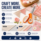 ✂️ LIMITED TIME | 38% OFF! Multipurpose Pinking Shears, Serrated Fabric Scissors