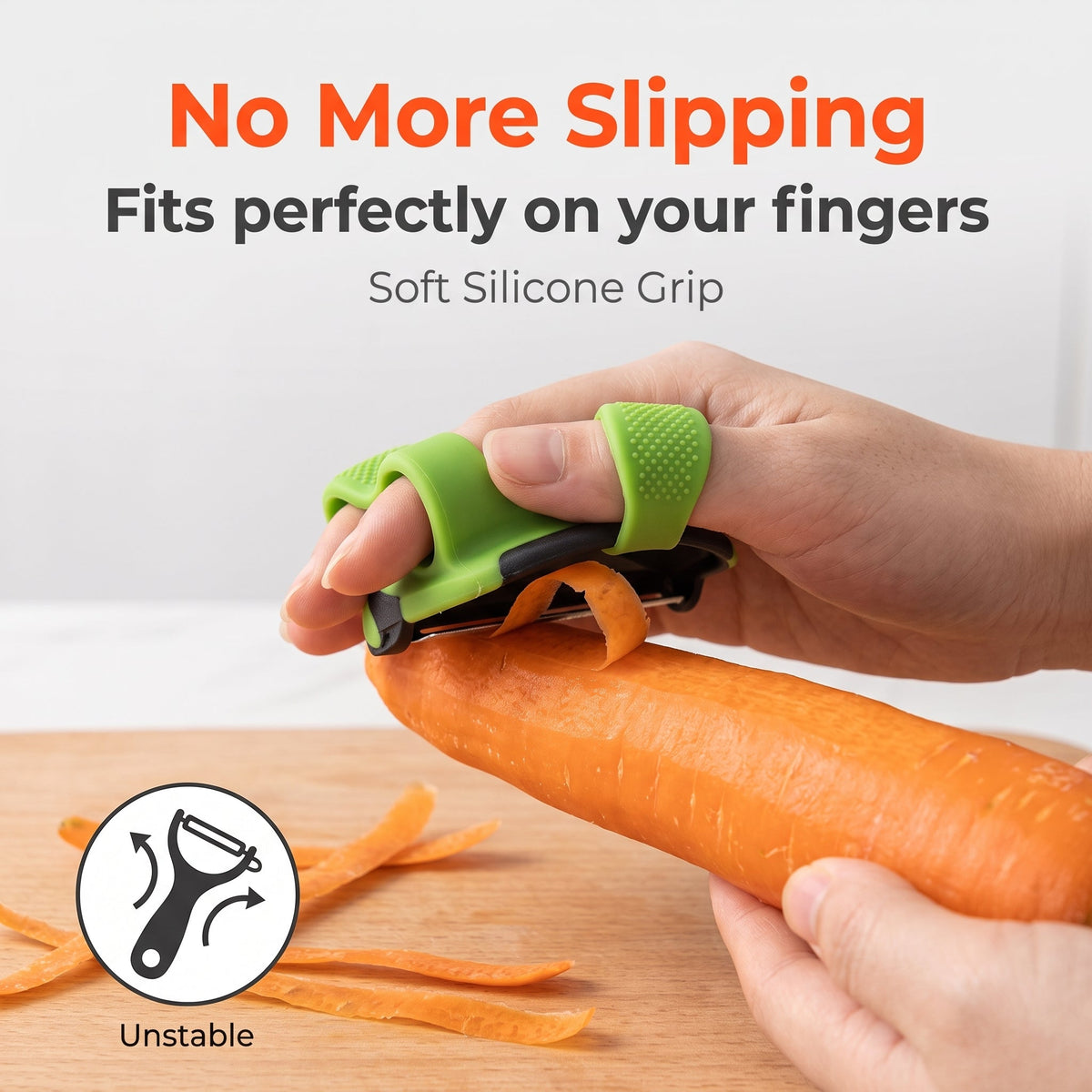 Stainless Steel Finger Peeler For Easy Fruit And Vegetable Peeling In The Kitchen