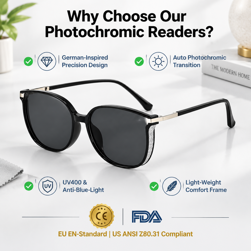 👓Auto‑Transition Photochromic Reading Glasses