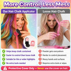 🌈 Want Fun Hair Color Without Damage? 12-Color Temporary Hair Chalk Set