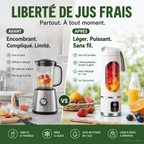🔥LIMITED TIME 49% OFF! 🍊🥤450ml Wireless Portable Blender, LED Digital Display, Dual Lids, 30 Second Quick Mixing