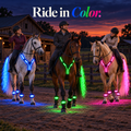 LED Horse Night Riding Lights – Full-Body Glow Kit, 12 Light Modes, Boost Visibility for Night Horseback Riding