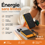 Tired of Carrying Multiple Chargers? Magnetic 3-in-1 Portable Charger, Wireless Charging Station for Phone, Smart Watch & Earbuds