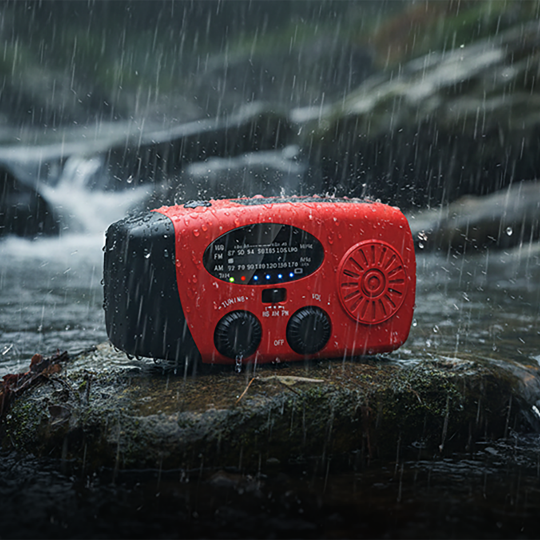 ⚠️When Power Goes Out, Stay Connected! Portable Solar Hand Crank Emergency Radio with Weather Alerts & Phone Charger