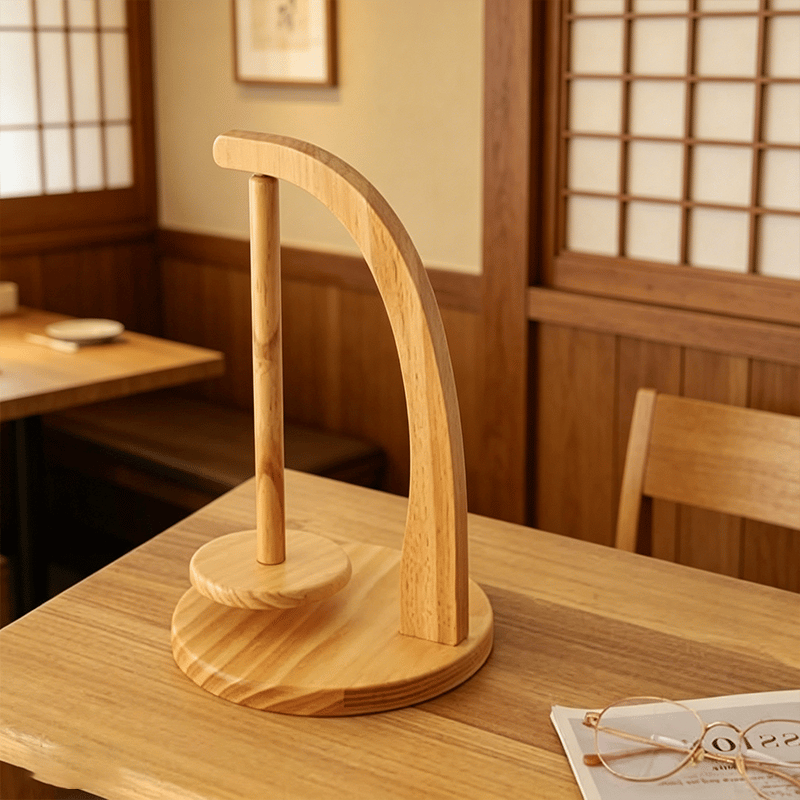 🧶 Magnetic Levitating Yarn Holder – Natural Wooden Rotating Yarn Stand for Knitting & Crochet