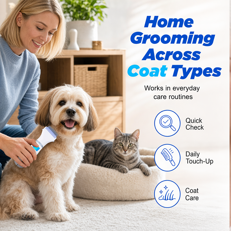 Electric pet comb for dogs and cats
