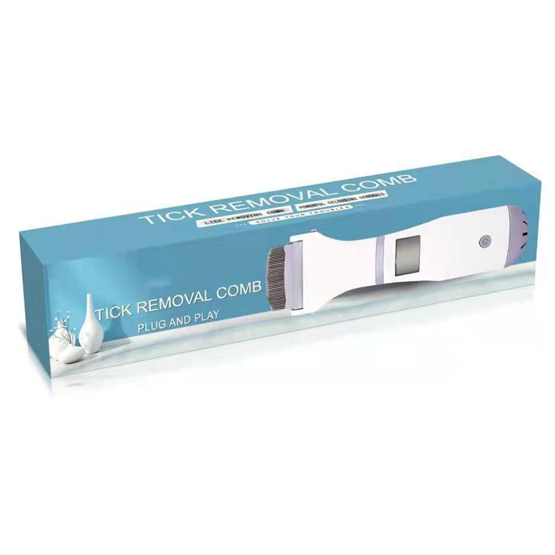 Pet electronic tick removal comb product retail box
