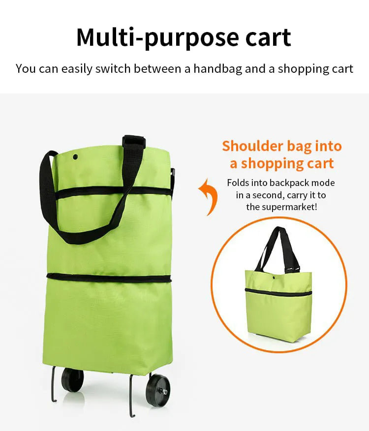 Orange and green shopping tote options