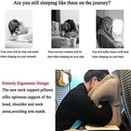 ✈️ Inflatable Travel Pillow | 360° Support – Soft Flocking, Quick Inflate, Compact