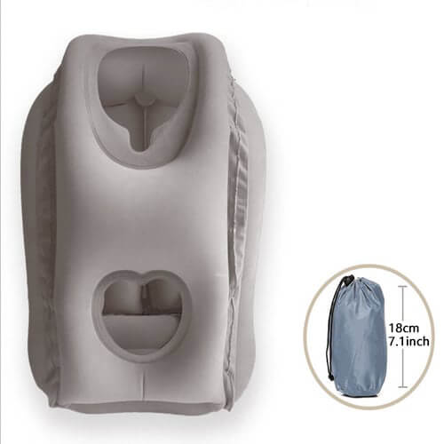 ✈️ Inflatable Travel Pillow | 360° Support – Soft Flocking, Quick Inflate, Compact