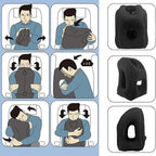 ✈️ Inflatable Travel Pillow | 360° Support – Soft Flocking, Quick Inflate, Compact